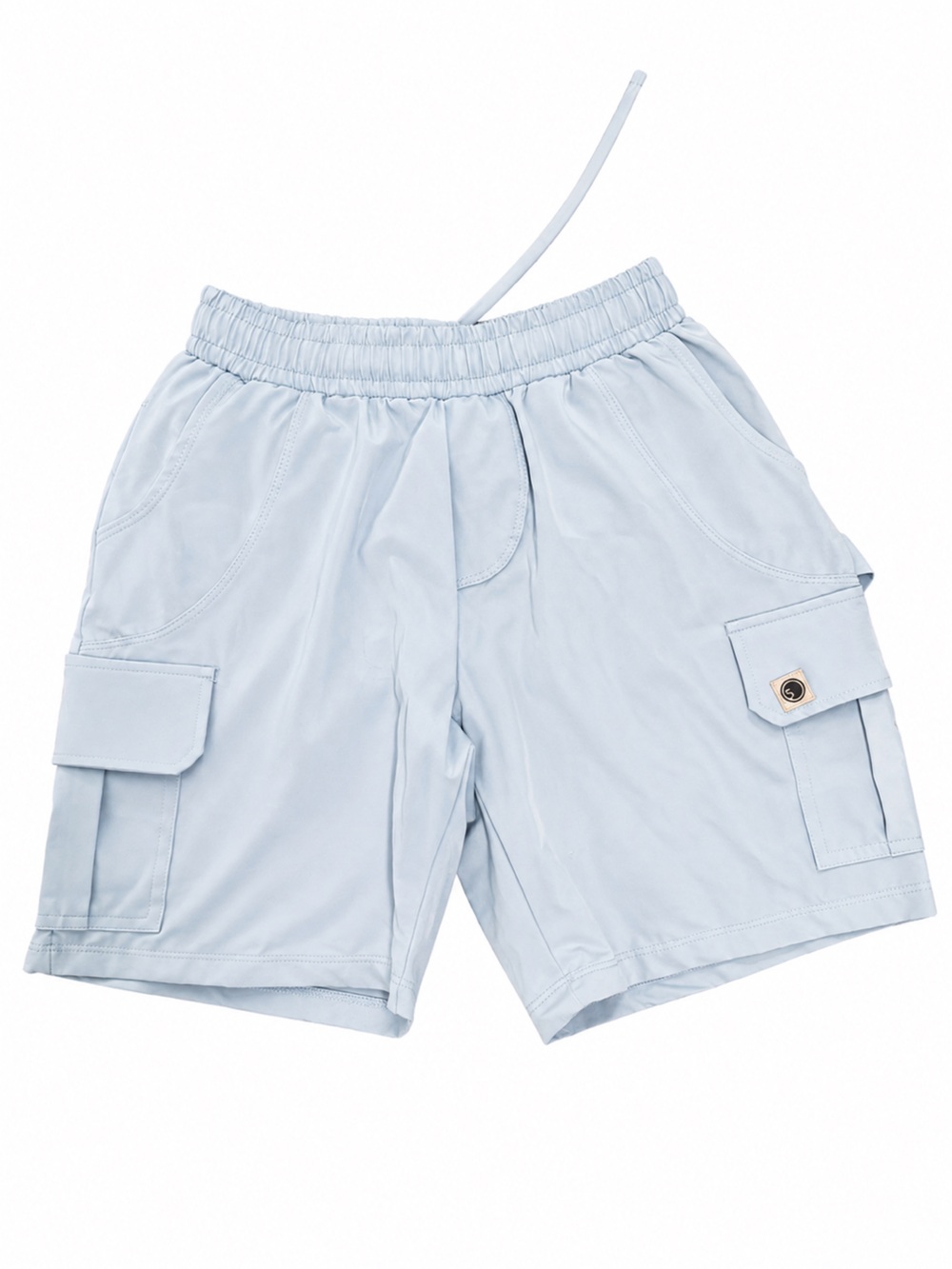 Five The Label Kids YXL Light Blue Cargo Shorts Elastic Waist